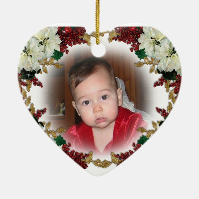 Premier ornement photo de Noël du bébé (Dos)