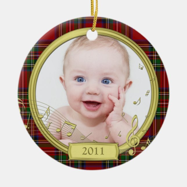 Premier ornement photo de Noël du tatan de Noël du (Devant)