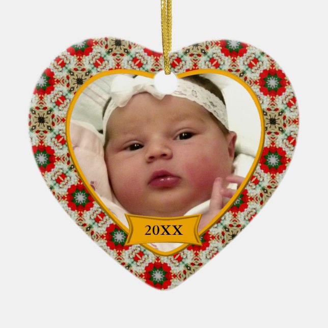 Premier ornement photo de Noël pour bébé (Devant)