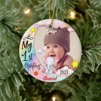 Premier ornement photo de Noël pour bébé personnal