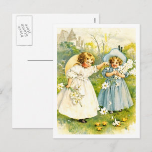 Premier Pâques du bébé. Cartes postales pour enfan