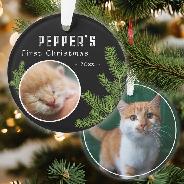 Premier pin de Noël Kitten Chat 2 Photo Keepsaké (Créateur téléchargé)