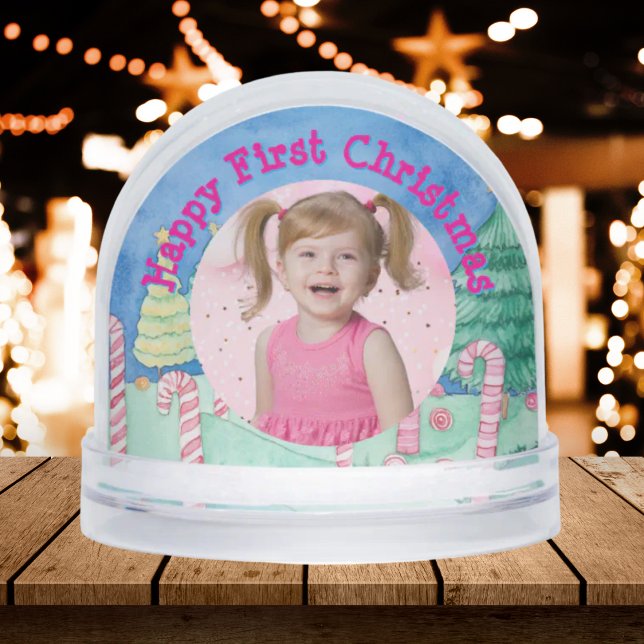 Premier Sucre de canne de Noël Photo Snow Globe (Créateur téléchargé)