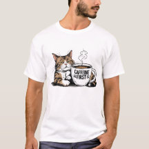 Premier T-shirt à la caféine pour les amateurs de
