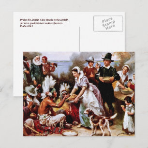 Premier Thanksgiving, 1621. Cartes postales