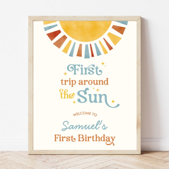 Premier voyage autour du soleil Affiche de bienven (Créateur téléchargé)