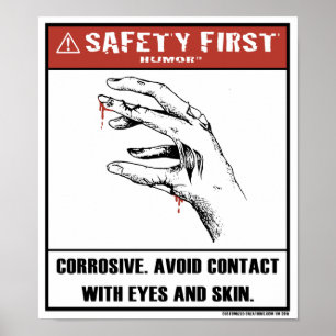 Première affiche Humour-Corrosive de sécurité