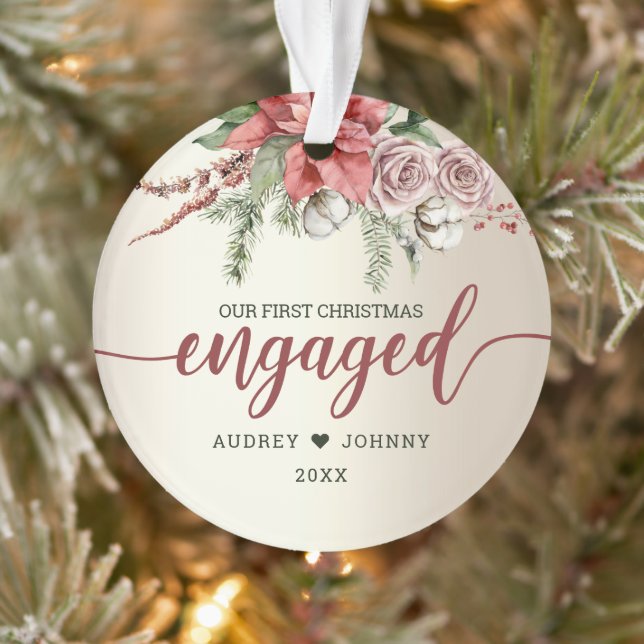 Première année Engagé Poinsettia Floral Noël (Arbre)