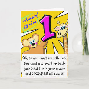 Première carte d'anniversaire drôle