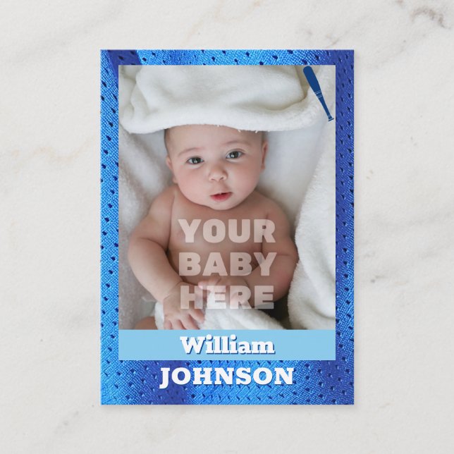 Première carte de baseball pour bébé Faire-part de (Devant)