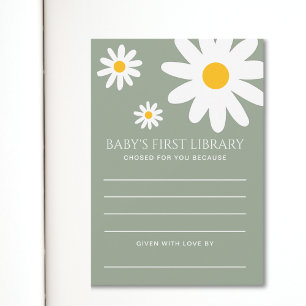Première carte de bibliothèque de bébé
