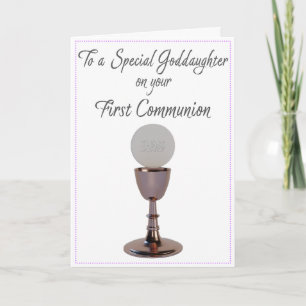 Première Carte de Communion Sainte Parrain à Godgi