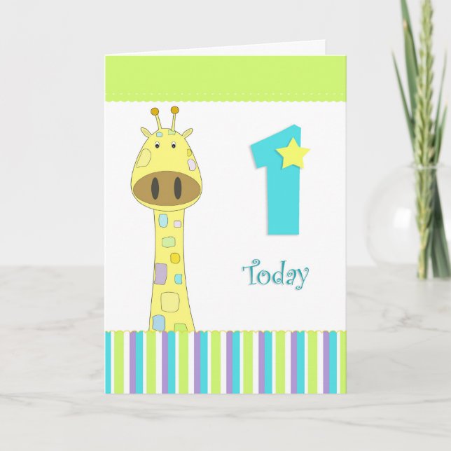 Première carte de garçon d'anniversaire (Devant)