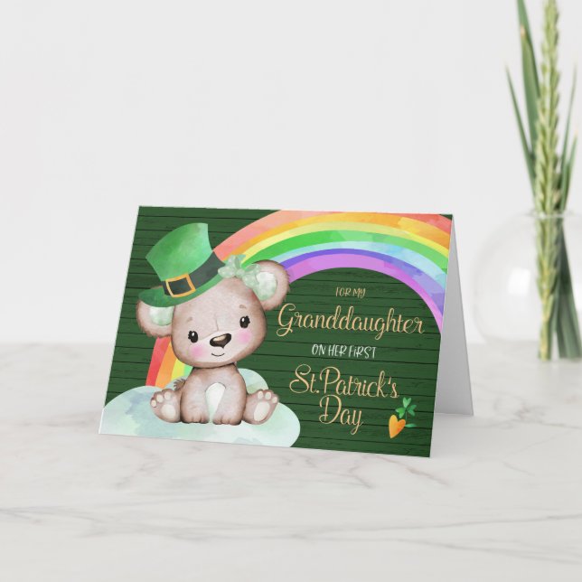 Première carte de la Saint-Patrick pour petite-fil (Devant)
