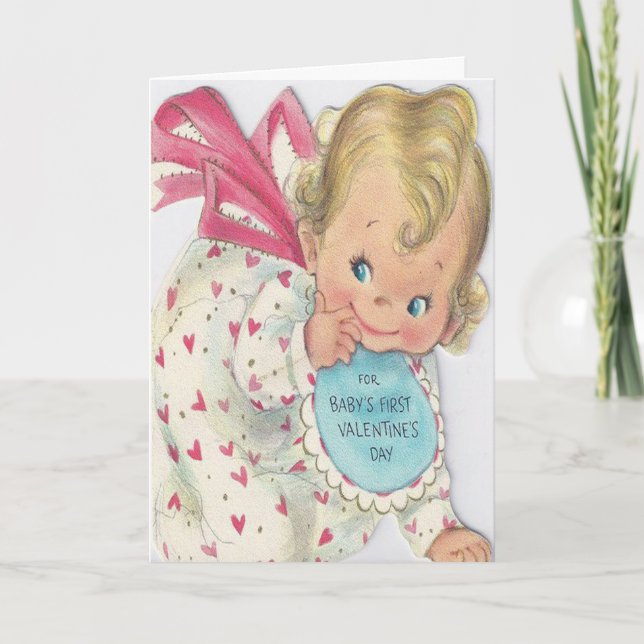 Première carte de la Saint-Valentin du bébé de (Devant)