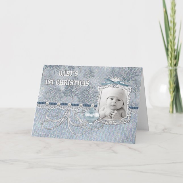 Première carte de Noël de bébés (Devant)