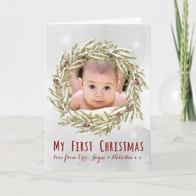 Première carte de Noël du bébé (Devant)
