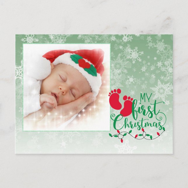 Première carte de Noël du bébé (Devant)