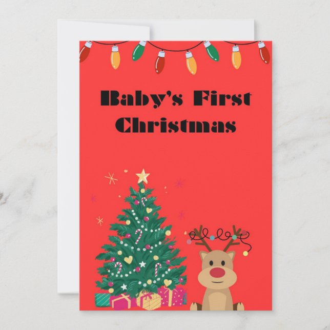 Première carte de Noël du bébé (Devant)
