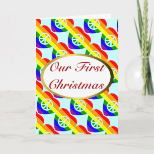Première carte de Noël pour le mariage gay et lesb