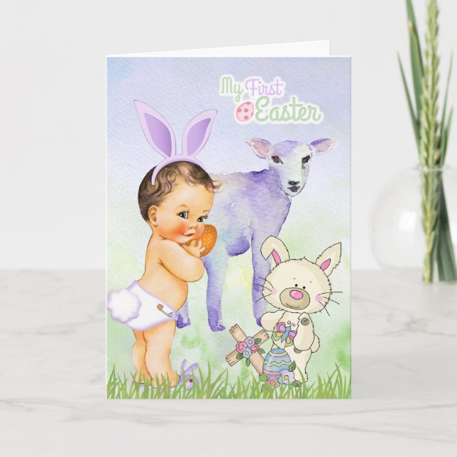 Première carte de Pâques du bébé (Devant)