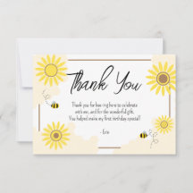 Première Carte de remerciements du jour de l'abeil