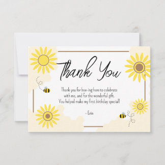 Première Carte de remerciements du jour de l'abeil