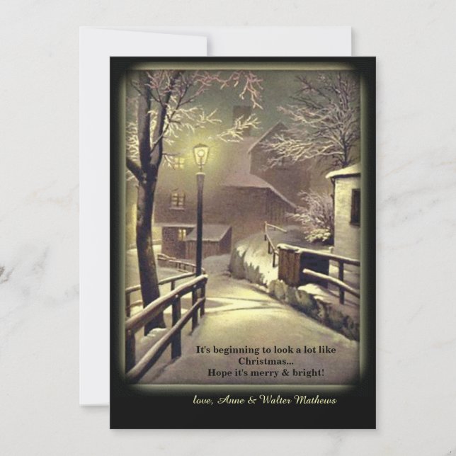 Première carte de vacances de neige (Devant)