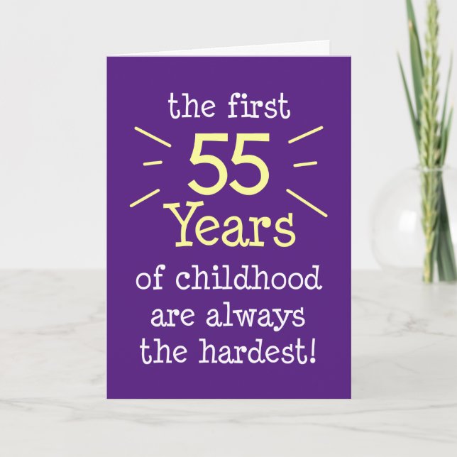 Première Carte De Voeux De 55 Ans D'Enfance (Devant)