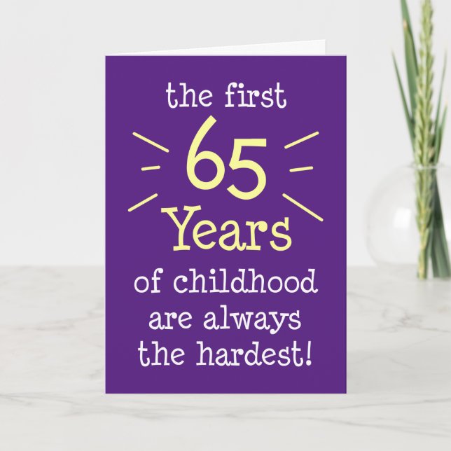 Première Carte De Voeux De 65 Ans D'Enfance (Devant)
