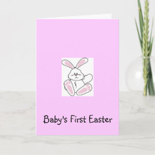 Première carte de voeux de Pâques pour bébé