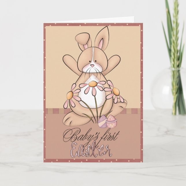 Première carte de voeux de Pâques pour bébé (Devant)