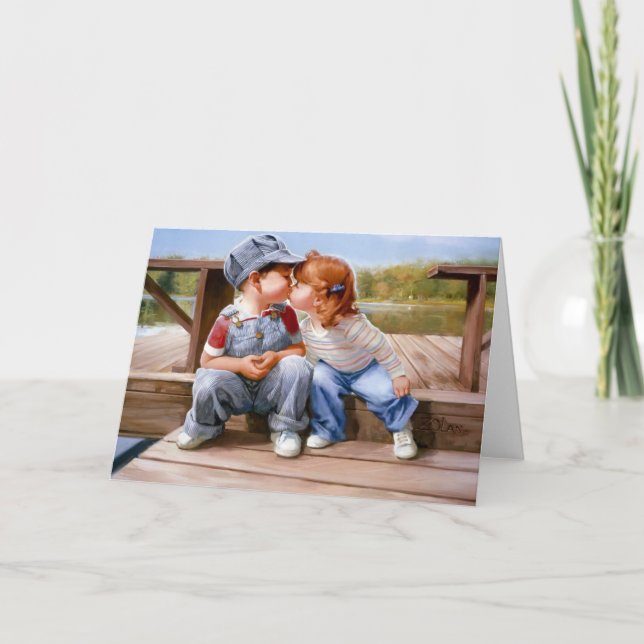 Première carte de voeux Kiss (Devant)