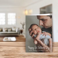Première carte de vœux photo pour la fête des père
