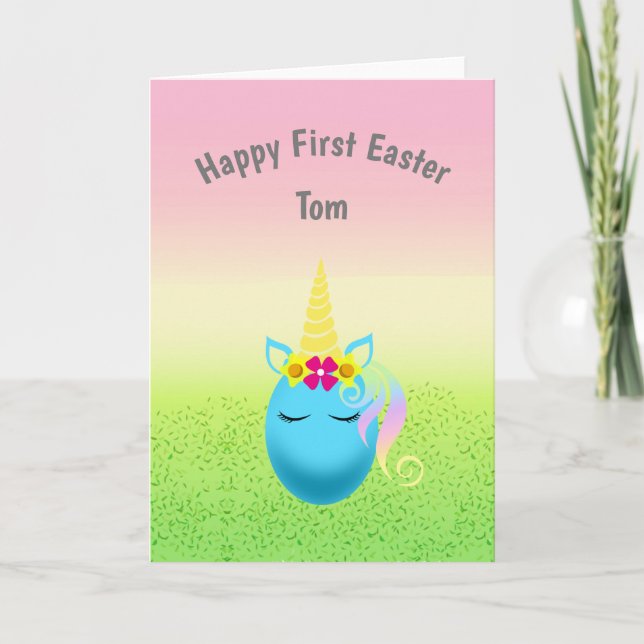 Première carte heureuse personnalisée de bébé de (Devant)