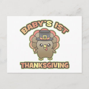Première carte postale de Thanksgiving pour bébé