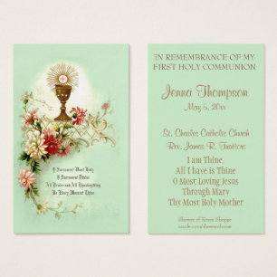 PREMIÈRE CARTE SAINTE COMMUNION EUCHARIST PRAYER
