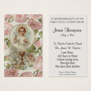 PREMIÈRE CARTE SAINTE COMMUNION PRIÈRE VINTAGE CAR