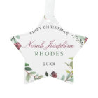 Première Christmas Green Holiday Wreath Baby Photo