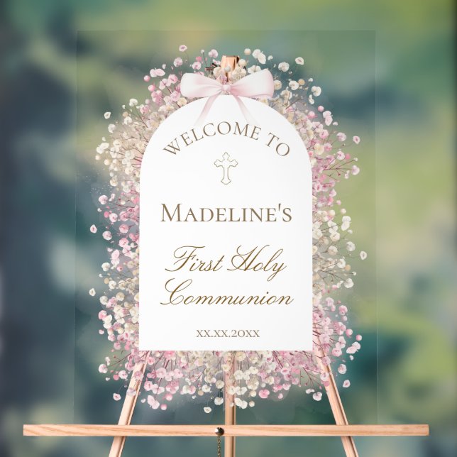 Première communion accueil floral (Neutre)