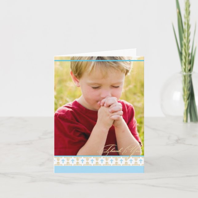 Première communion, baptême | Carte de remerciemen (Devant)
