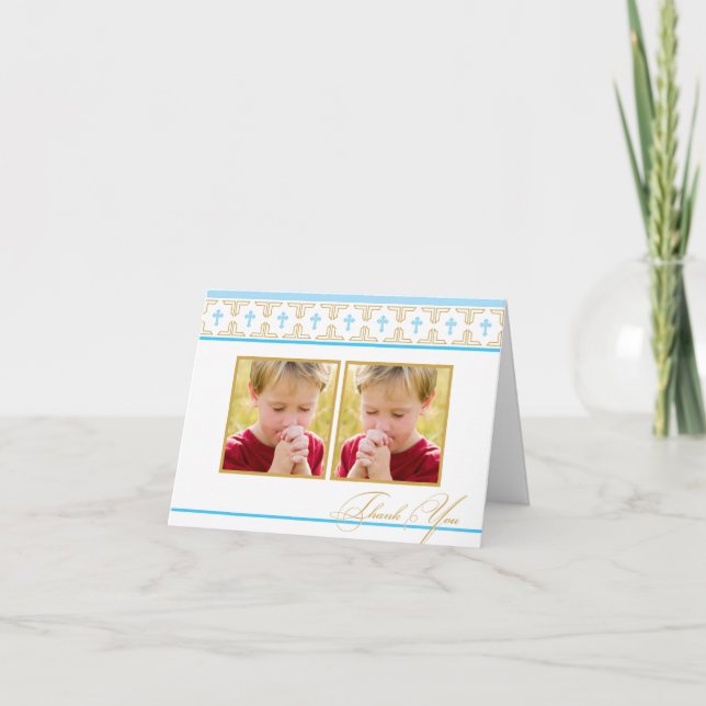 Première communion, baptême | Merci photo (Devant)