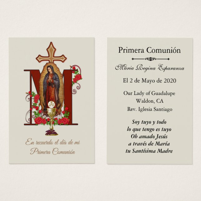 Première communion catholique religieuse espagnole (Devant & derrière)