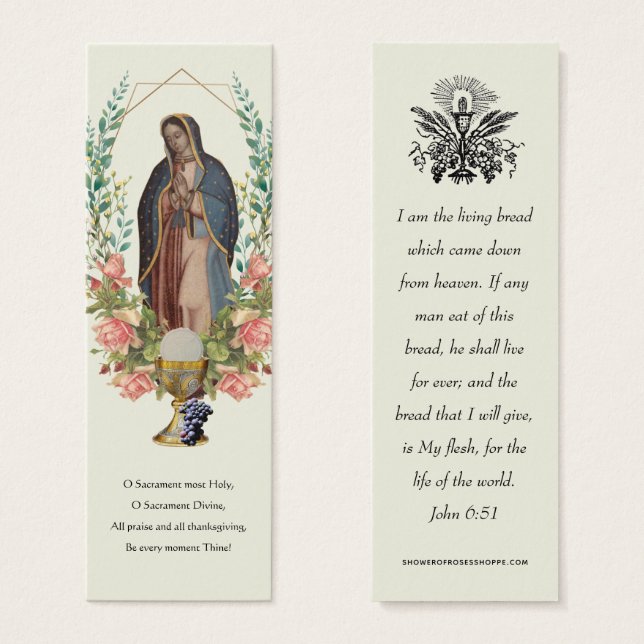 Première Communion Catholique Souvenir Guadalupe (Devant & derrière)