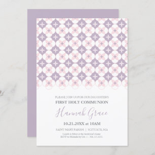 Première Communion Invitation Fille 1ère Communion