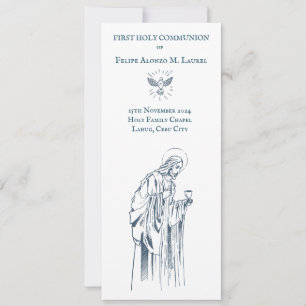 Première communion Saint souvenir et carte de priè