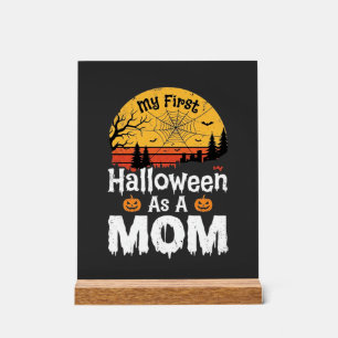 Première conception de maman Halloween vintage sol