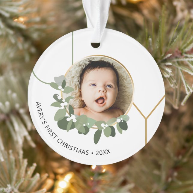 Première couronne de Noël de Joy Baby Photo person (Arbre)