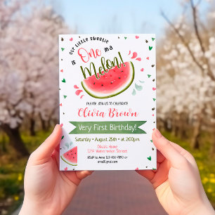 Première fête de la pastèque Un dans un Invitation