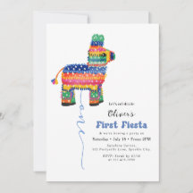 Première fête du garçon Invitation Piñata